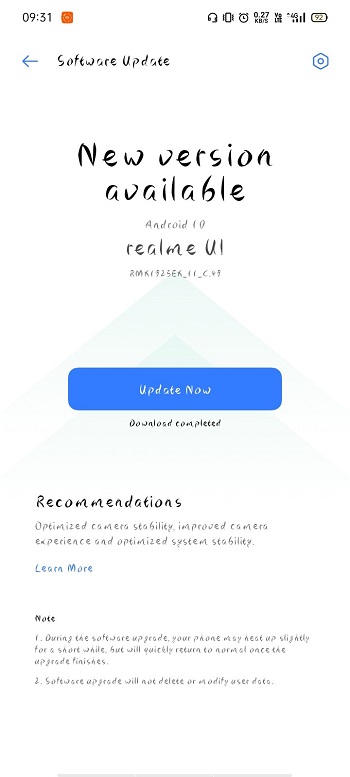 realme 5s june update