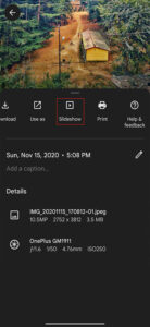 how to make a slideshow on Google Photos