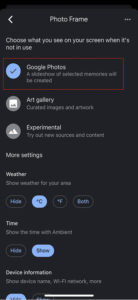 set Google Photos as a screensaver on Chromecast