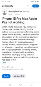 some-iPhone-15-pro-&-pro-max-users-reporting-apple-pay-not-working
